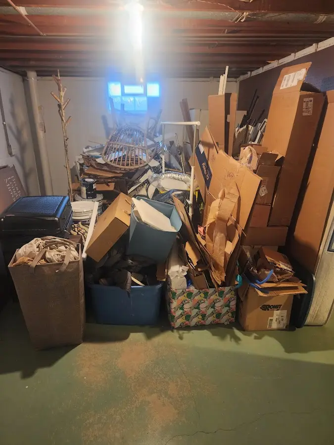 Roll-off dumpster container at job site for 6 Yard Dumpster Rental in Camarillo